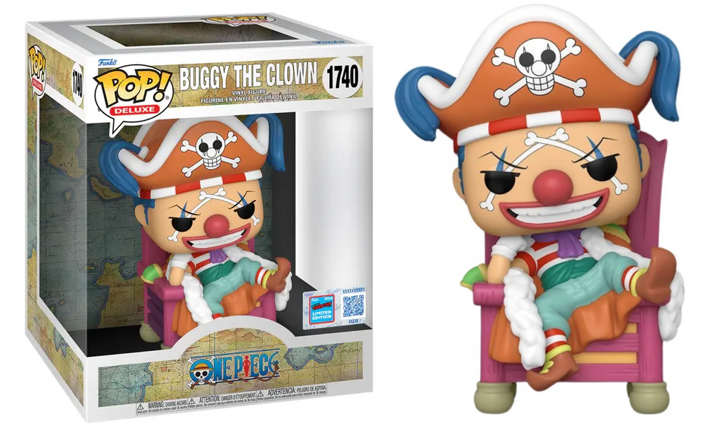 Funko Pop Deluxe One Piece Buggy The Clown NYCC Official Sticker Exclusive #1740 