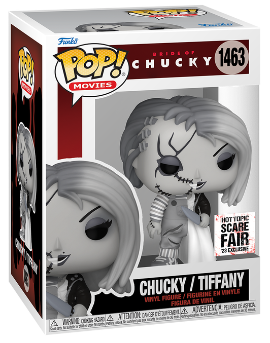 (Box Damage) Funko Pop! Bride of Chucky Chucky/Tiffany (B&W Exclusive) #1463 