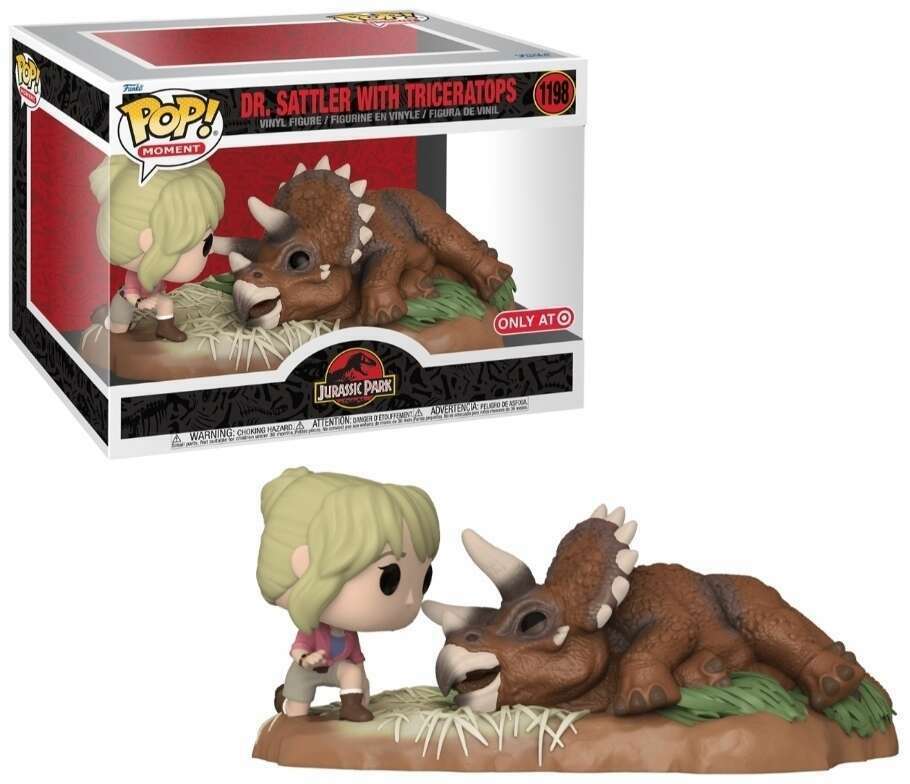 (Box Damage) Funko Pop! Moment Jurassic Park Dr. Sattler With Triceratops (Exclusive) #1198 