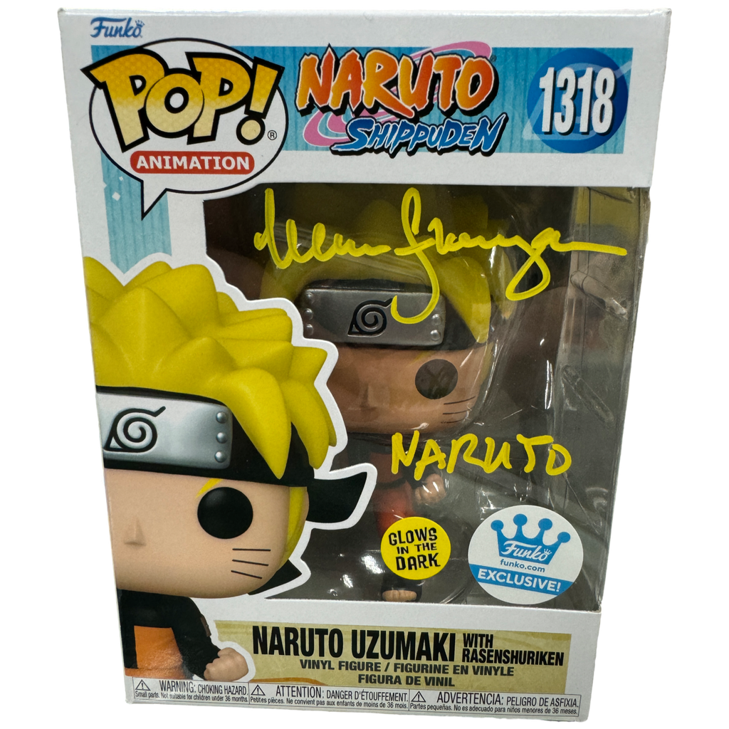 Funko Pop! Naruto Uzumaki with Rasenshuriken (Glow) Signed Autographed by Maile Flanagan #1318 (JSA Certified) (Style and Colors May Vary)