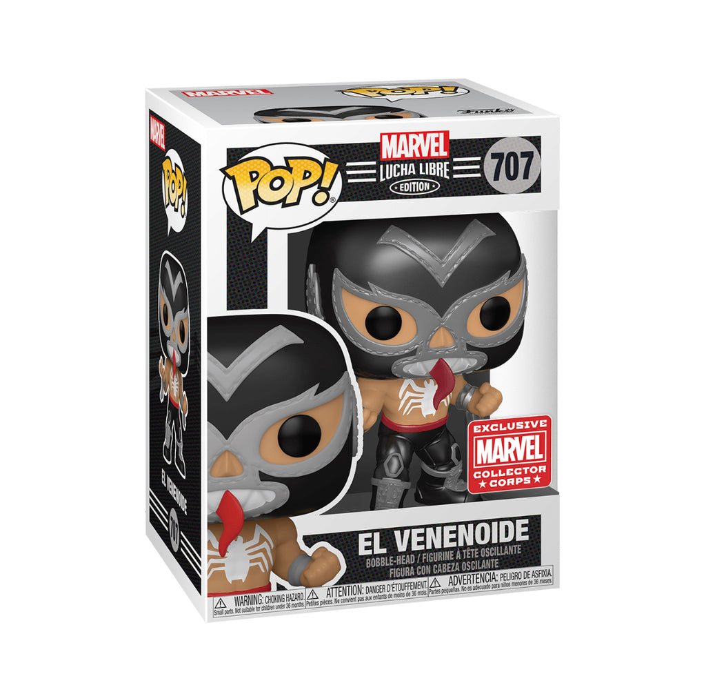 Funko Pop! Marvel Luchadores Libre El Venenoide (Metallic) Exclusive #707