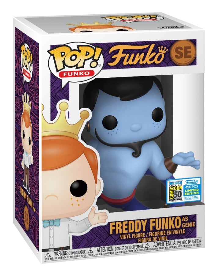 (Light Box Damage) Funko Pop Freddy Funko As Genie San Diego Comic Con Exclusive 450pcs 