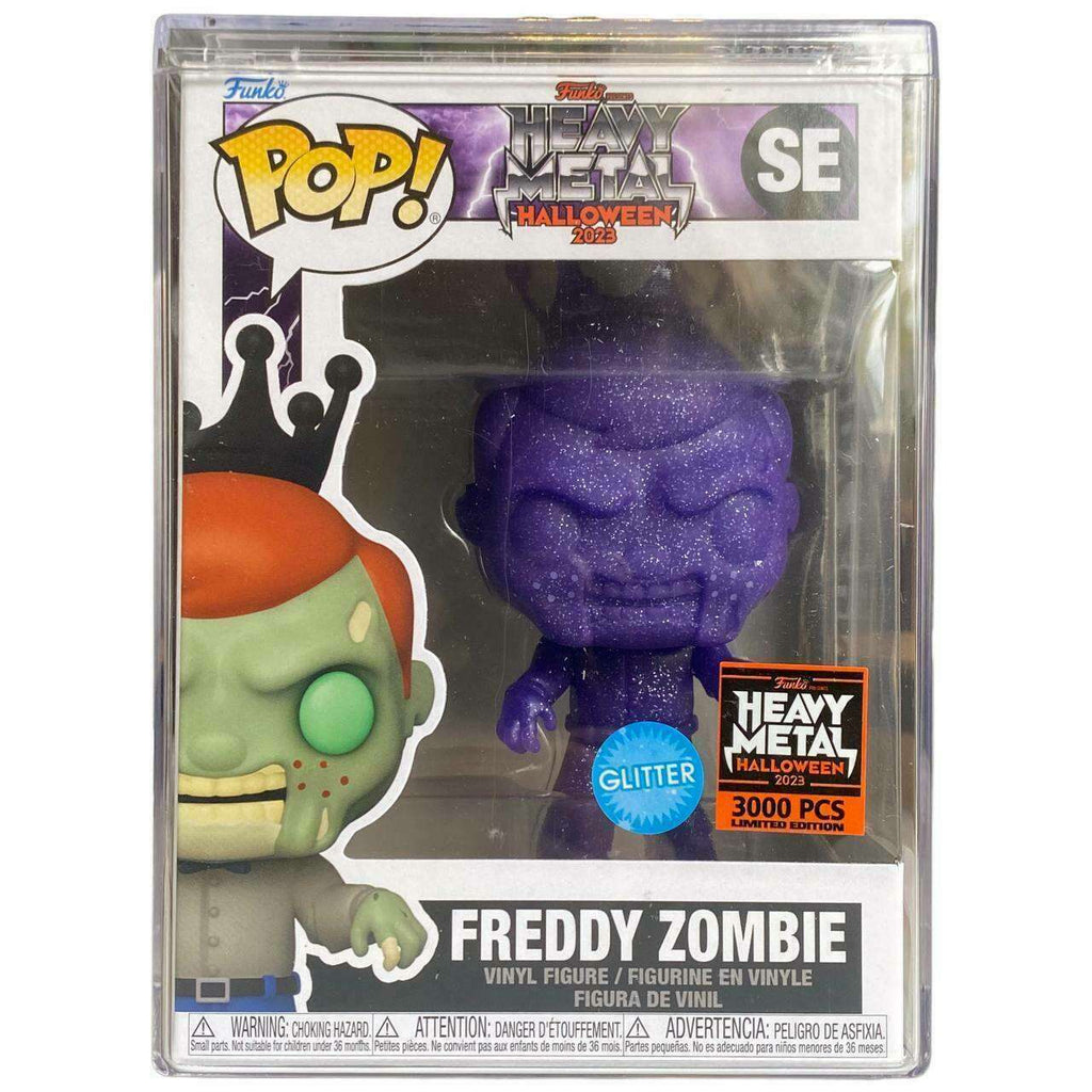 (Light Box Damage) Funko Pop! Heavy Metal Halloween 2023 Freddy Zombie (Exclusive) (Purple Glitter) #SE