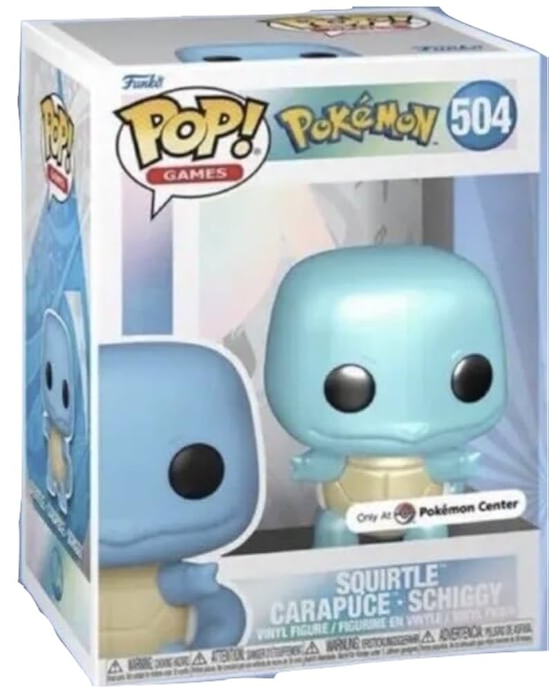 Funko Pop! Pokemon Squirtle Pearlescent Pokemon Center Exclusive #504