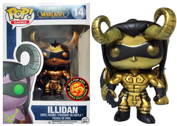 Funko Pop World of Warcraft Gold Illidan Exclusive 14 Undiscovered Realm