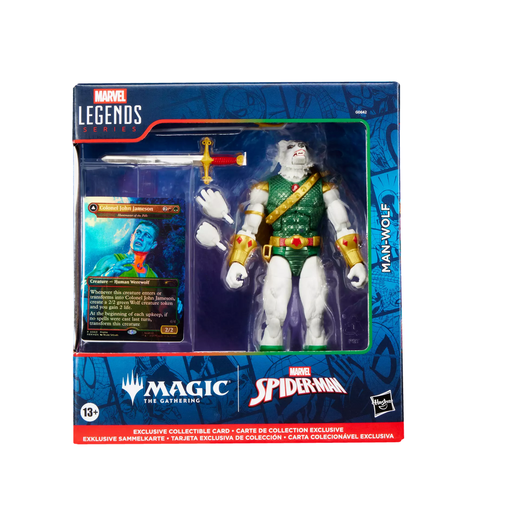 Hasbro Marvel Legends Series Magic: The Gathering Man-Wolf Action Figure and Promo Card
