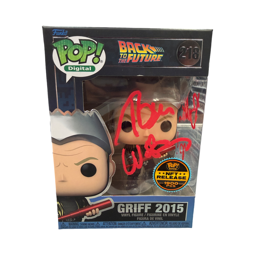 Funko Pop! Back to the Future Griff (2015) Signed Autographed by Tom Wilson NFT Exclusive (1900 pcs) # 218 (JSA Certified)