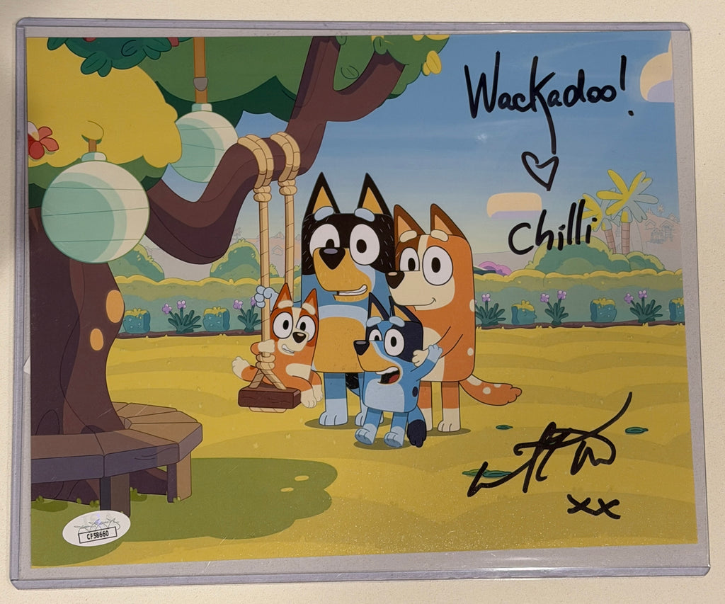 Melanie Zanetti Bluey Chilli Signed Autographed 8x10 (Playground) Photo in Protector (JSA Certified) Rare