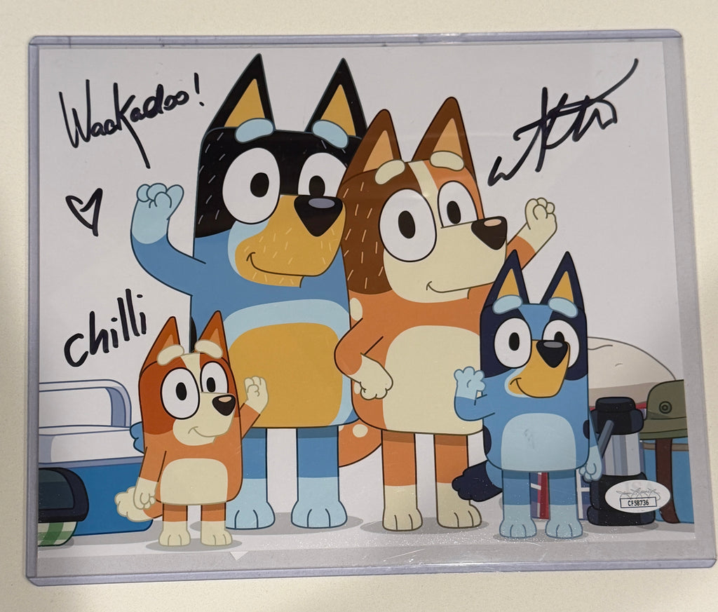 Melanie Zanetti Bluey Chilli Signed Autographed 8x10 (Picnic) Photo in Protector (JSA Certified) Rare