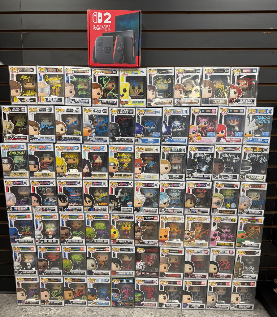 Autograph Funko Pop Mystery Box (Autographed / Signed) with Golden Ticket For A Free Switch 2