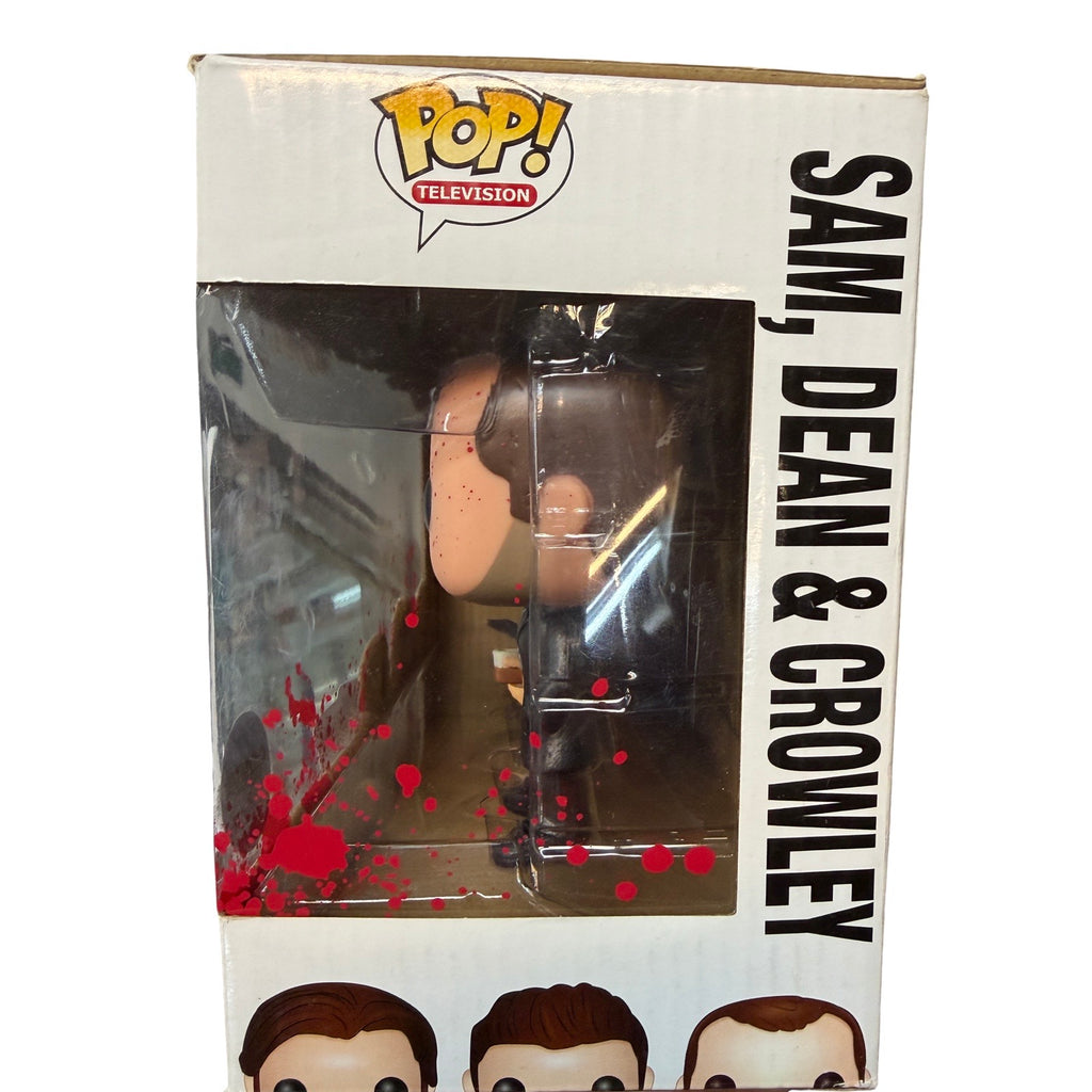 (Box Damage) Funko Pop! Supernatural Sam Dean Crowley Bloody Metallic NYCC Convention Exclusive (175 pcs) 3 pack
