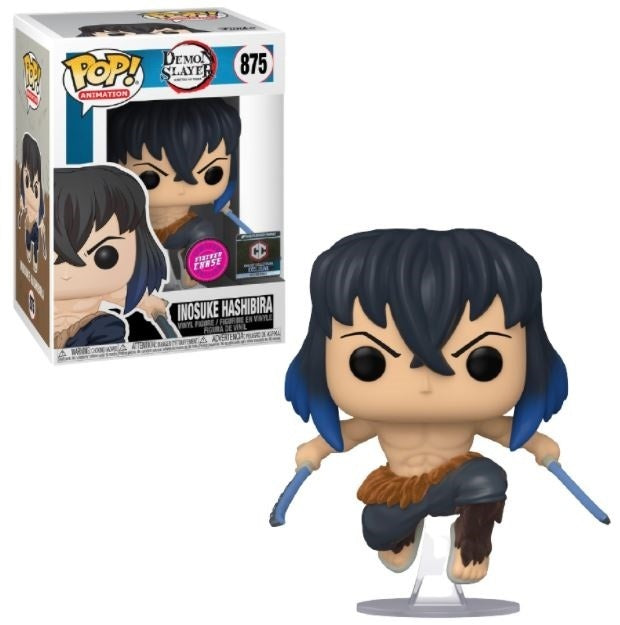 Demon Slayer Inosuke Hashibira (Flocked) Unmasked Chase Exclusive Funko Pop! #875 