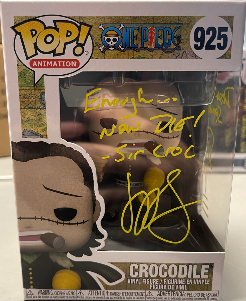 Funko Pop! One Piece Crocodile SIGNED Autographed by John Swasey #925 (Styles and Colors May Vary)