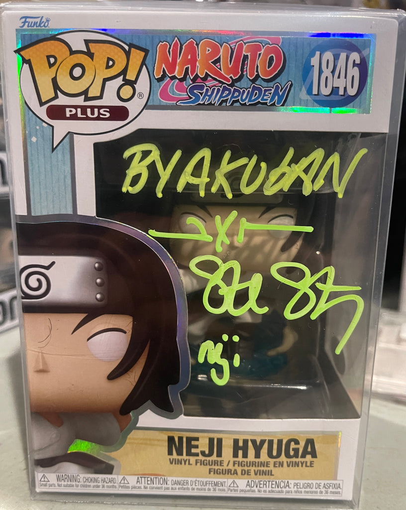 Funko Pop! Plus Naruto Shippuden Neji Hyuga Signed Autographed by Steve Staley #1846 (JSA Certified)