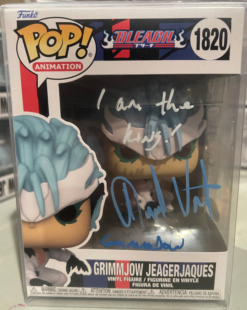 Funko Pop! Bleach Grimmjow Jeagerjaques Signed Autographed by David Vincent #1820 (JSA Certified)