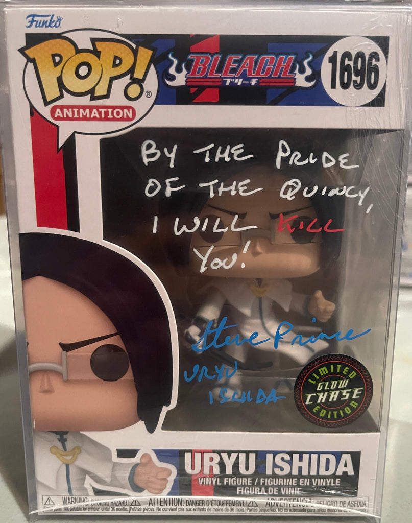 Funko Pop! Bleach Uryu Ishida Glow Chase Signed Autographed By Derek Stephen Prince #1696 (JSA Certified)