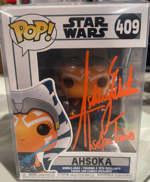 Funko POP アソーカ・タノ アシュリー・エクスタイン サイン入り Funko Pop! Star Wars The Clone Wars Ahsoka Tano Signed Autographed