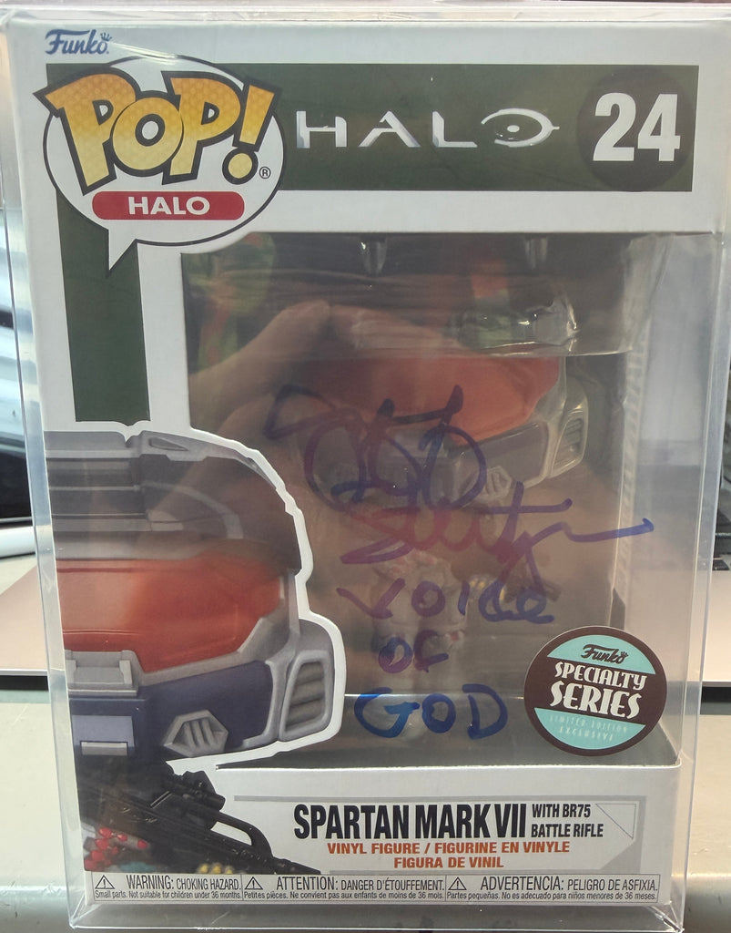 Funko Pop! Halo Spartan Mark VII with BR75 Battle Rifle Exclusive Signed Autographed by Jeff Steitzer #24 (MSA Certified)