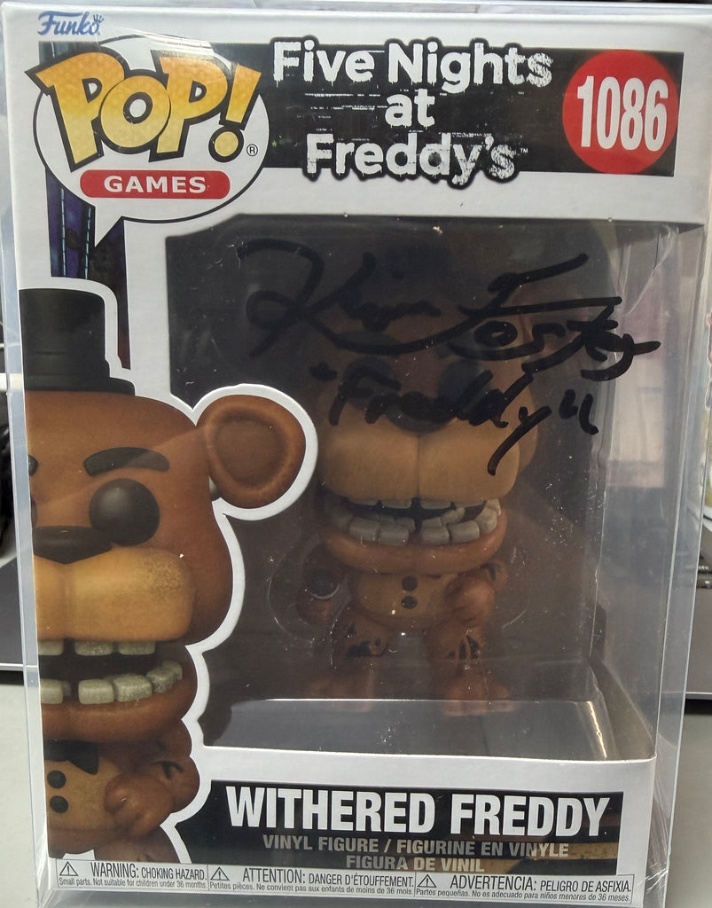 Funko Pop! Five Nights at Freddy's Withered Freddy Signed Autographed by Kevin Foster #1086 (MSA Certified) (Styles, Colors and Quotes May Vary)