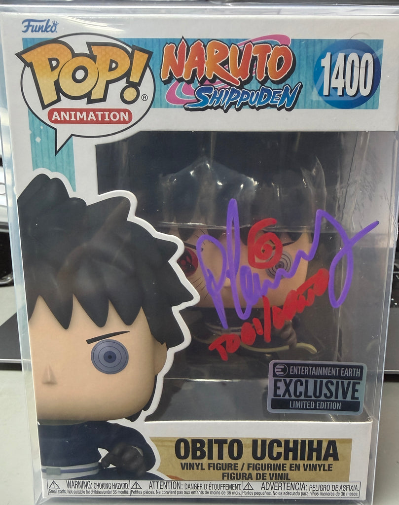 Funko Pop! Naruto Shippuden Obito Uchiha Exclusive Signed Autographed by Michael Yurchak #1400 (MSA Certified) (Styles, Colors and Quotes May Vary)