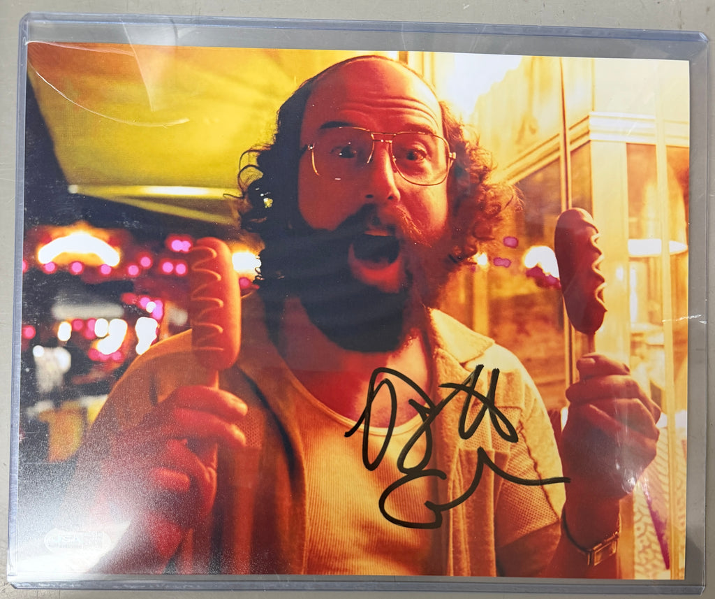 Brett Gelman Stranger Things Murray with Corndogs Signed Autographed 8x10 Photo in Protector (JSA Certified)