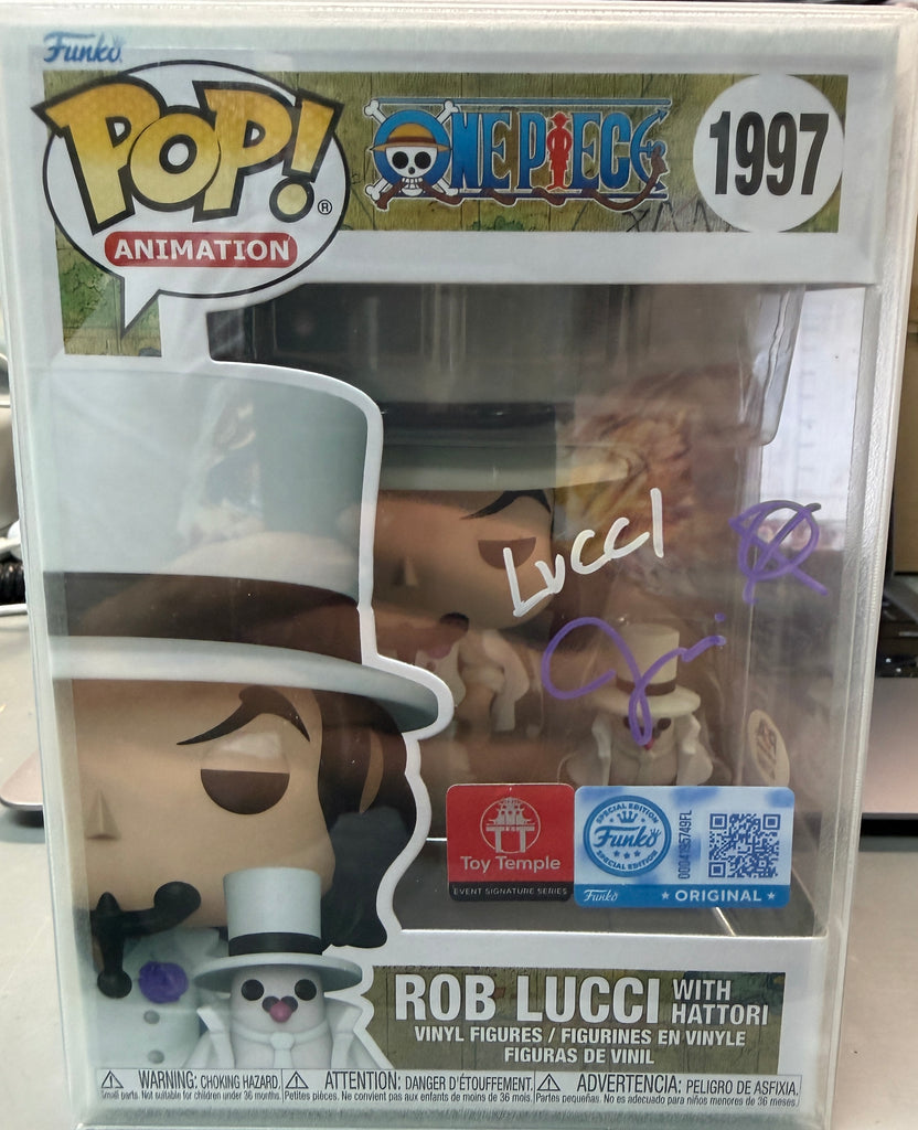 Funko Pop! One Piece Rob Lucci with Hattori Exclusive Signed Autographed by Jason Liebrecht #1997 (PSA Certified)