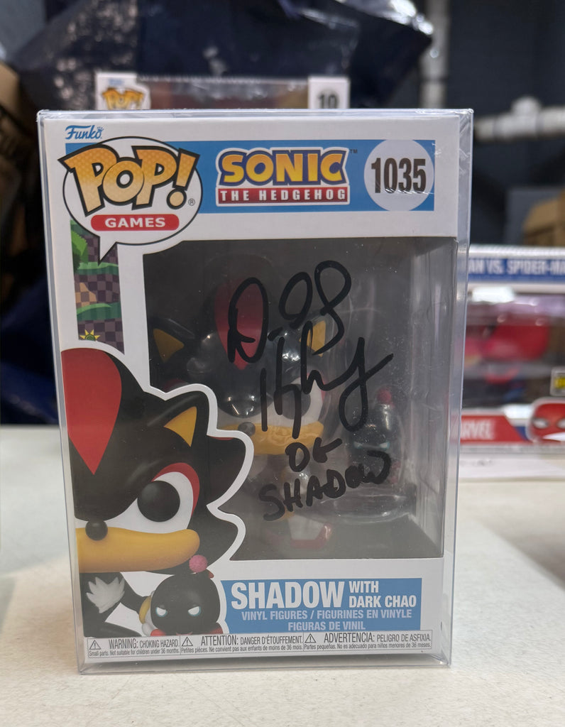 Funko Pop! Sonic The Hedgehog Shadow With Dark Chao Autographed Signed By David Humphrey (MSA Certified) #1035 