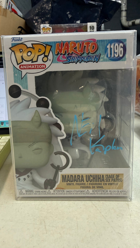 Funko Pop! Naruto Shippuden Madara Uchiha Autographed Signed By Neil Kaplan (MSA Certified) #1196 