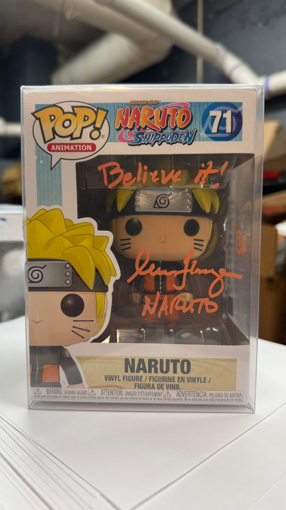 Funko Pop! Naruto Shippuden Naruto Autographed Signed By Maile Flanagan (MSA Certified) #71 (Styles, Colors and Quotes May Vary)