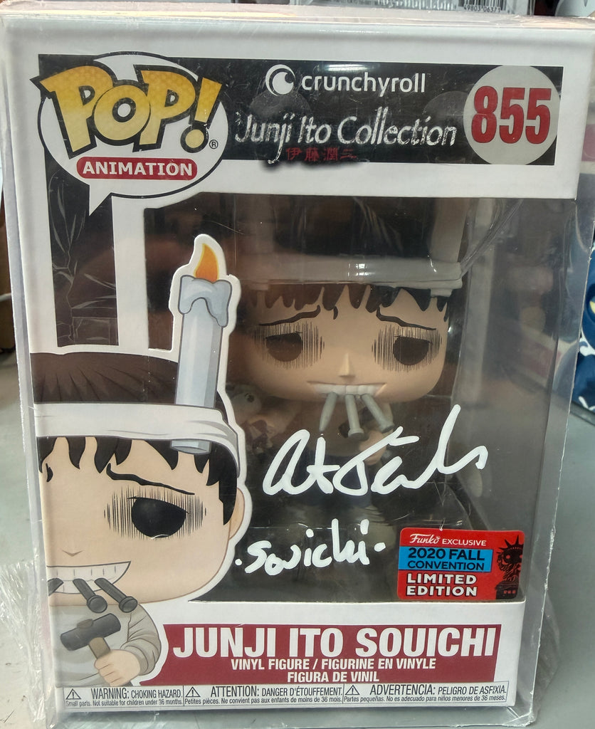 Funko Pop! Junji Ito Collection Junji Ito Souichi Exclusive Signed Autographed by Austin Tindle #855 (JSA Certified)