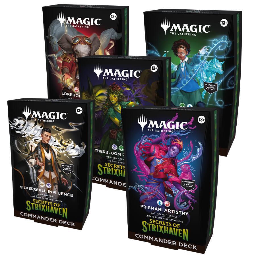 Magic the Gathering Secrets of Strixhaven Commander Deck Set of 5