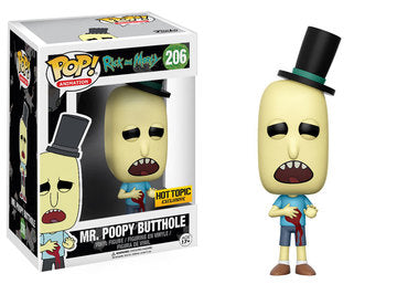 (Box Damage) Funko Pop! Rick & Morty Mr. Poopy Butthole (Exclusive) #206 