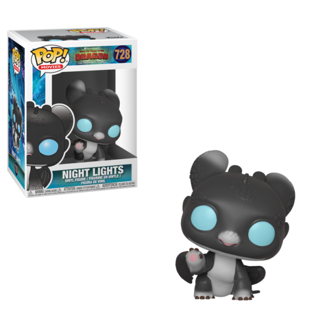 Funko Pop How To Train Your Dragon The Hidden World Night Lights (Black w/Blue Eyes) #728 