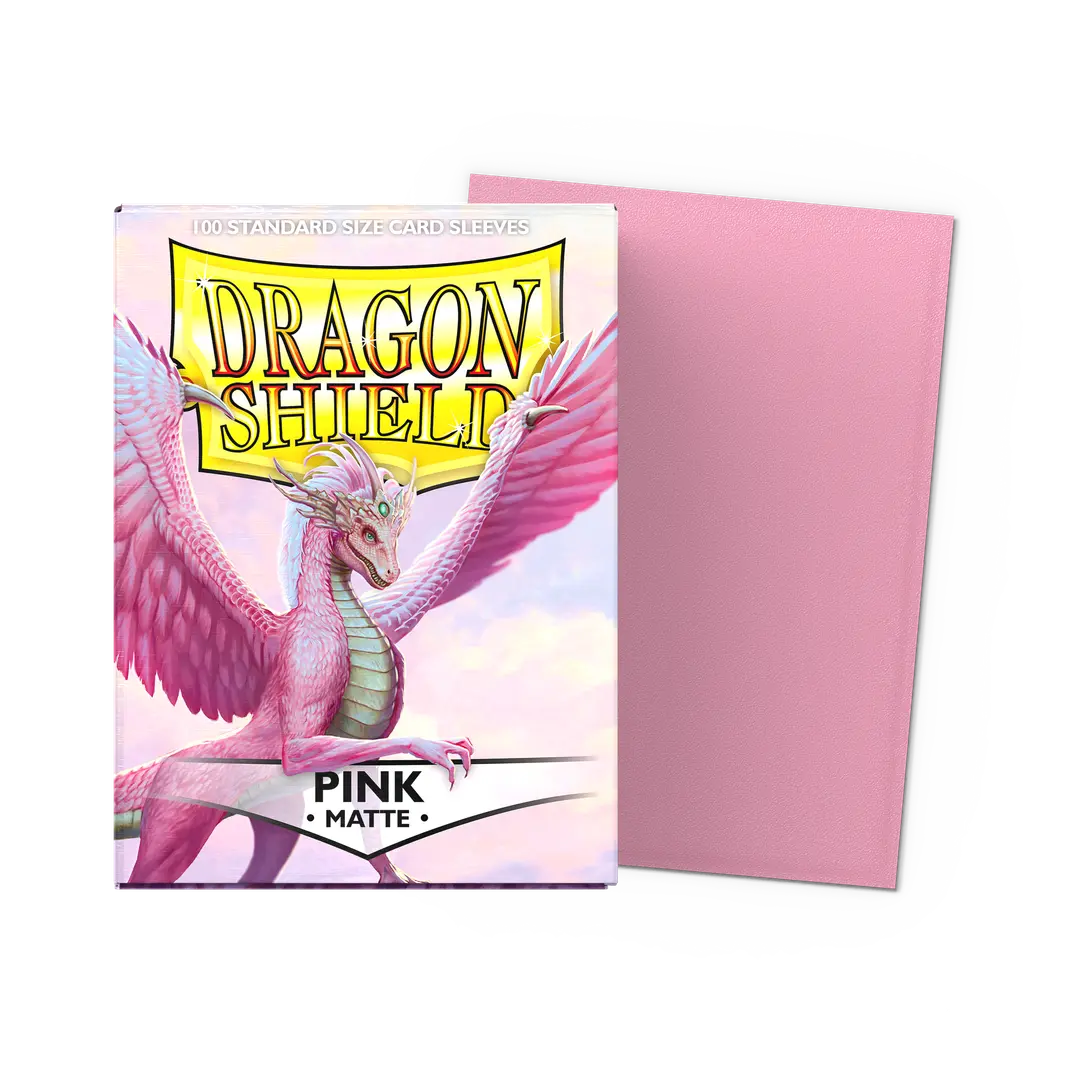 Dragon Shield Standard Size Card Sleeves 100 Count Matte Pink Dragon Shield Standard Size Card Sleeves 100 Count Matte Pink