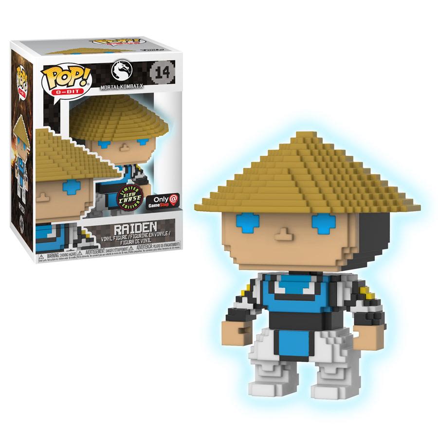 (Box Damage) Funko Pop! Mortal Kombat X Raiden 8-Bit GITD Chase #14