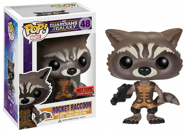 (Box Damage) Funko Pop! Guardians of the Galaxy Rocket Raccoon (Pre-Release Sticker) (Exclusive) #48