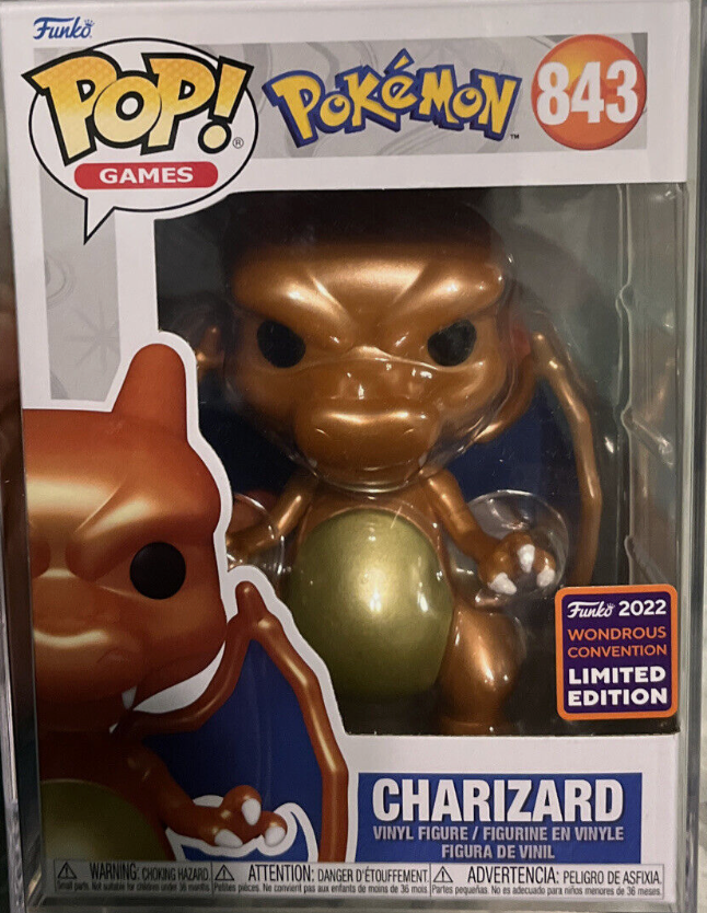 Funko Pop! Pokemon Metallic Charizard Wondercon (Wonderous) Exclusive #843