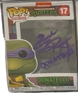 Ernie Reyes Jr. Signed Autographed Donatello Teenage Mutant Ninja Turtles (TMNT) Funko Pop #17 (JSA Certified) (Quotes and Colors May Vary)