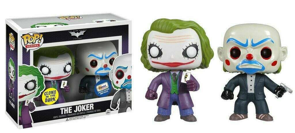 Funko Pop! The Dark Knight The Joker & Bank Robber Glow Gemini Exclusive 2 Pack (480 PCS)
