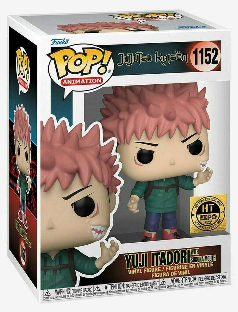 Funko Pop Jujutsu Kaisen Yuji Itadori With Skunk Mouth (HT Expo Sticker) (Exclusive) #1152 