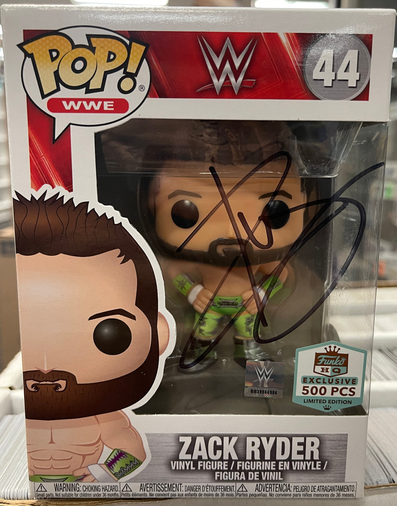Zack Ryder Signed Autographed Zack Ryder (Green) HQ Exclusive Funko Pop! #44 (500 Pcs) (JSA Certified)