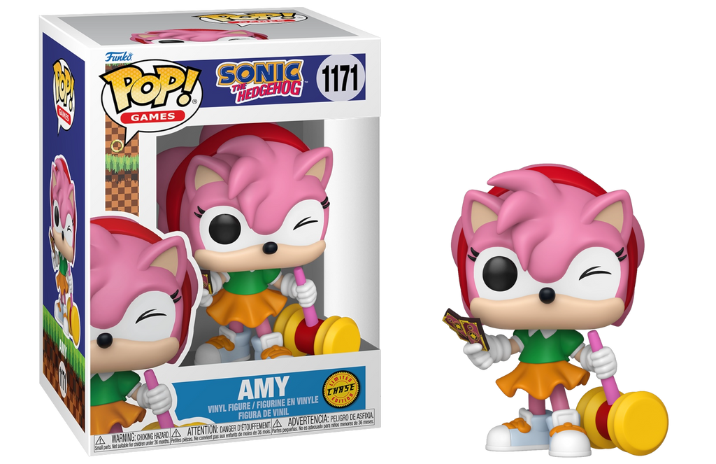Funko Pop! Sonic the Hedgehog Amy Rose with Hammer Chase #1171
