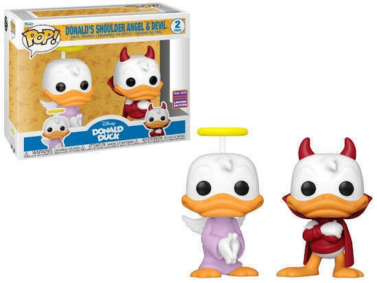 Funko Pop! Disney Donald Duck Donald's Shoulder Angel and Devil Wondrous Convention Exclusive 2 Pack