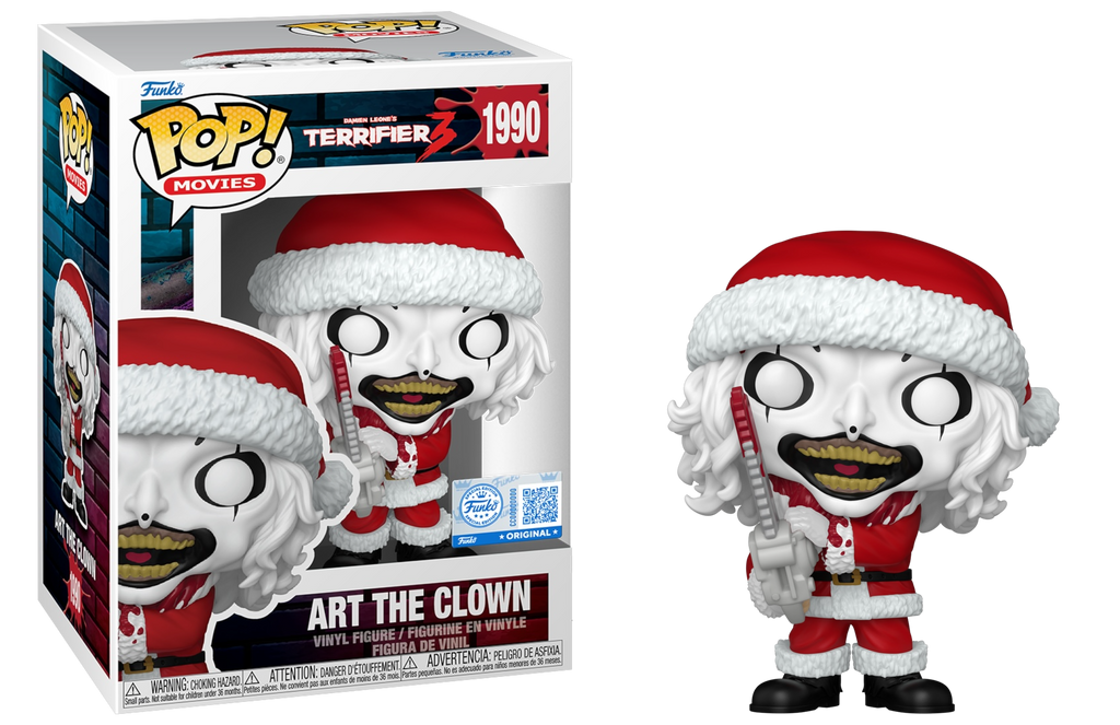 Funko Pop! Terrifier 3 Art The Clown with Chainsaw (Santa Suit) Exclusive #1990