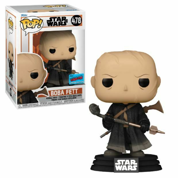 Funko Pop! Star Wars The Mandalorian Boba Fett NYCC (Official Sticker) Exclusive #478