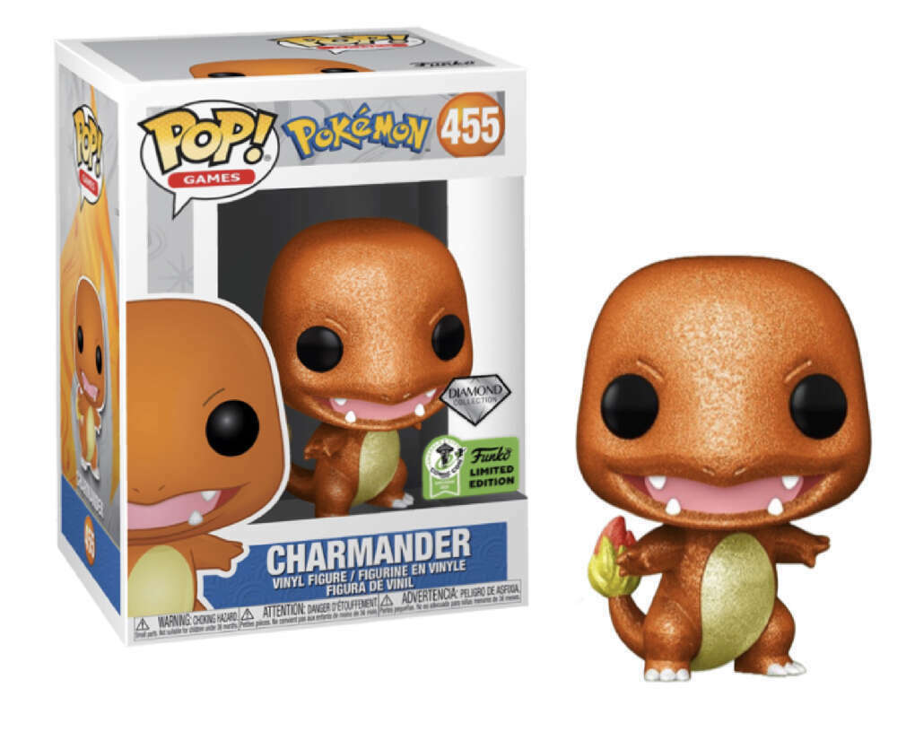 Funko Pop! Pokemon Charmander Diamond ECCC (Official Sticker) Exclusive #455