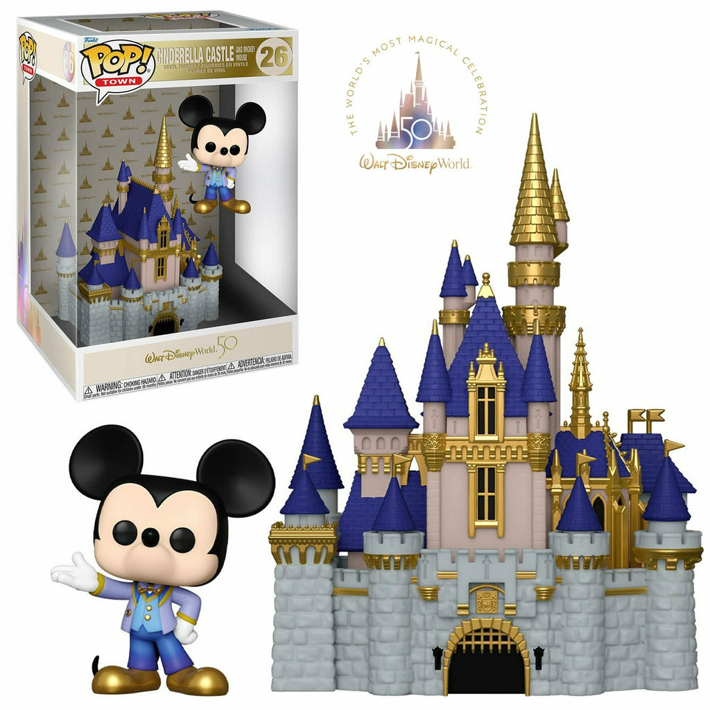 Funko Pop! Town Walt Disney World 50th Anniversary Cinderella Castle and Mickey Mouse #26
