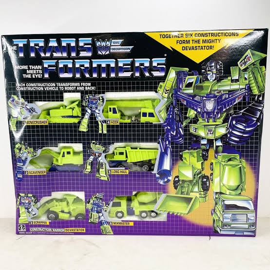 (Light Box Damage) Hasbro The TransFormers More Than Meets the Eye! Construction Warrior Devastator Re-Issue