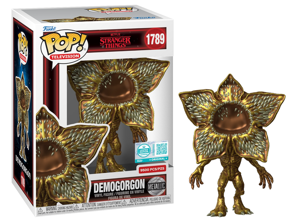 Funko Pop! Stranger Things Demogorgon Gold Metallic Limited Edition Supreme Exclusive #1789 (9500 Pcs)