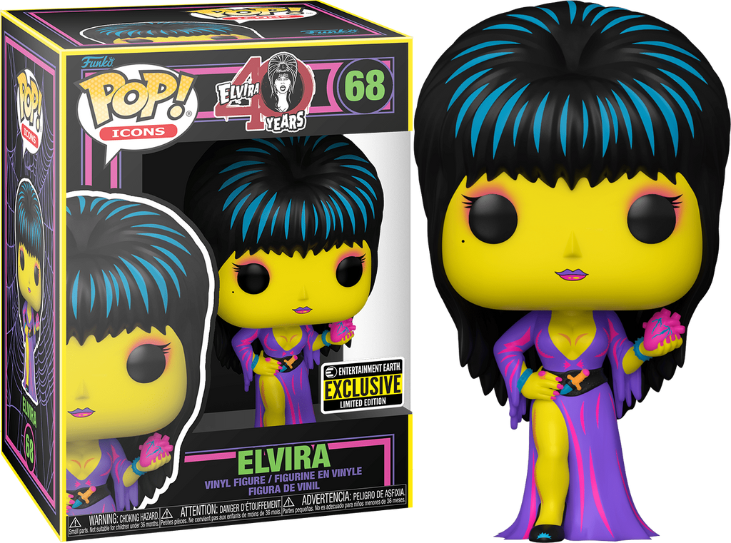 (Light Box Damage) Funko Pop! Elvira 40 Years Elvira Black Light Exclusive #68